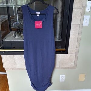 Maternity Isabel Navy Sleeveless Dress